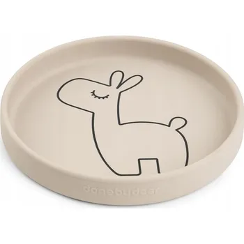 dětská jídelní sada Talířek Done By Deer béžový silikonový