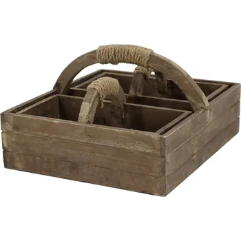 Úložný box Chic Antique Dřevěný box s madlem – set 3 ks
