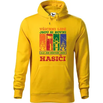 Pánská mikina DOBRÝ TRIKO Pánská mikina s potiskem Hasiči Velikost pánské mikiny: 2XL, Barva: Žlutá