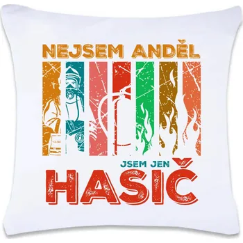 Dekorativní polštářek DOBRÝ TRIKO Polštář s potiskem 40 x 40 cm Hasiči anděl Oboustranný tisk: NE