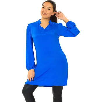 Dámské šaty Himalife Košilové šaty Plain - královská modrá Velikost: S