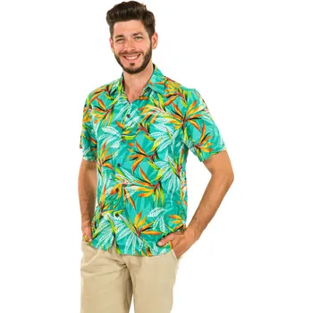 Pánská košile Himalife Pánská košile Strelície - tyrkysová Velikost: XL - Móda pro plnoštíhlé, Oblečení nadměrné velikosti