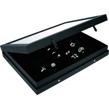 Obal pro sběratelský předmět SAFE Vitrína Černá edice, až na 48 prstenů