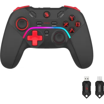 Herní příslušenství A4tech Bloody GPW70, gamepad, RGB, Dual mode 2,4G+USB, černý