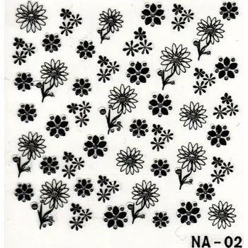 NehtyShop 3D květy s průhledným kamínkem