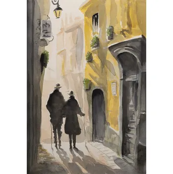 Plakát Plakát, Obraz - Golden Alley Stroll, Mattias Noren