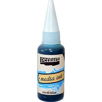Media ink PENTART - alkoholový inkoust 20ml - korálová modrá