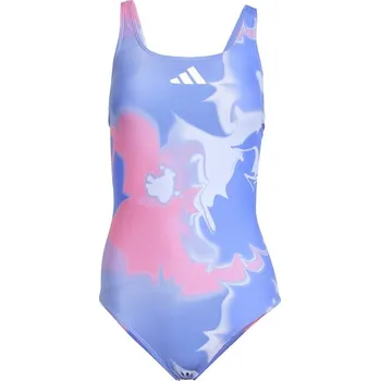 Dámské plavky adidas Tie-Dyed Graphic V-Back Swimsuit Womens Blue/White 14 (L)