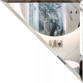 Zrcadlo Zrcadlo Nástěnné Trojúhelník 30x42,3 cm – Zrcadlové Dlaždice Fazetové Samolepicí