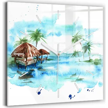 Hodiny Nástěnné hodiny Wallfluent, odstíny modré, 30 cm