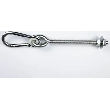 Příslušenství k zahradnímu nábytku Hák houpačkový kyvný s karabinou M12x330mm