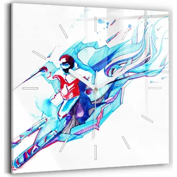 Hodiny Nástěnné hodiny Wallfluent, odstíny modré, 30 cm