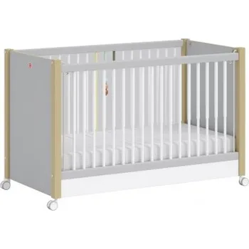 Dětská postýlka Dětská postýlka Simba - šedá,bílá,dub