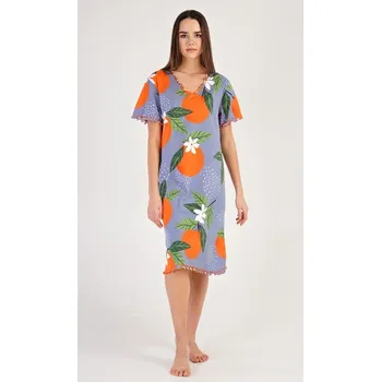 Dámská noční košile Dámská noční košile s krátkým rukávem Pomeranče - oranžová - M