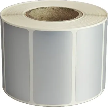 Samolepící etiketa Etikety 60x30mm, PET silver, stříbrná, D40, 1000 ks na roli