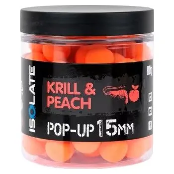 Boilies Shimano Bait Isolate Pop-Up - Krill/Peach - 15mm/80g - Fluoro Orange
