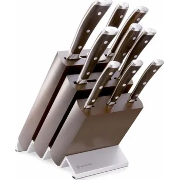 Kuchyňský nůž Blok na nože Ikon hnědý s 9 noži, nové složení 1090570903
