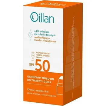 Opalování Oillan Ochranný roll-on opalovací krém na obličej a tělo s SPF50 pro citlivou pleť 50 ml