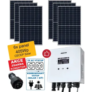 Solární ohřívač vody ANTIK solární ohřev vody 3kW - 6x panel 405Wp