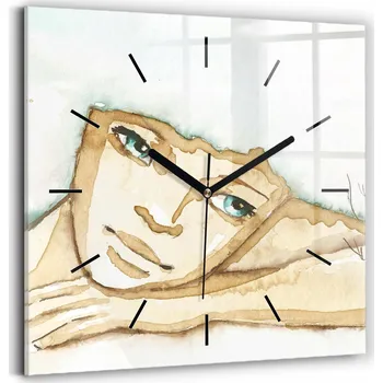 Hodiny Nástěnné hodiny Wallfluent béžové 30 cm