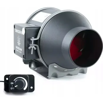 Domácí ventilátor Good Fan Potrubní ventilátor 100mm 350m3 s regulací otáček a kabelem