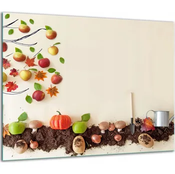 Obraz SKLENĚNÁ OCHRANNÁ DESKA NA SPORÁK 60x52 ZELENINA