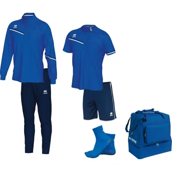 ERREA´ ERREA ELIAS Tréninkový set - senior BARVA: modrá - tmavě modrá - bílá, Velikost: S Kompletní tréninkový set s mikinou, kalhotami, trikem, trenýrkami, ponožkami a taškou