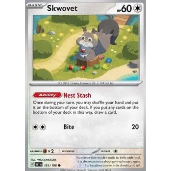 Sběratelská karetní hra Pokémon SV1en 151/198 Skwovet - Scarlet & Violet Stav: Near Mint, Verze: REVERSE HOLO