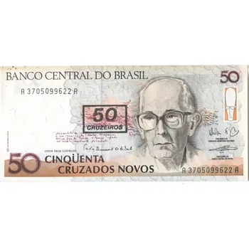 BRAZÍLIE. 50 cruzeiros / 50 cruzados (1990). Pi. 223.