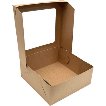 Elektroinstalační krabice Krabice s okénkém 22x22x9 cm kraft