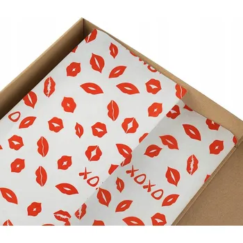 Papír Hedvábný papír dárkový balicí papír Red Lips 50x70 cm 10x Kusů