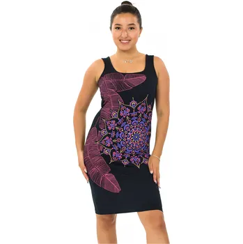 Dámské šaty Himalife Šaty Kivah - černá s růžovou Velikost: M