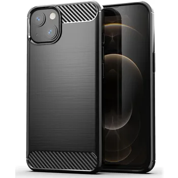 Pouzdro na mobilní telefon Beweare Ohebný carbon kryt na iPhone 13 / iPhone 14 - černý