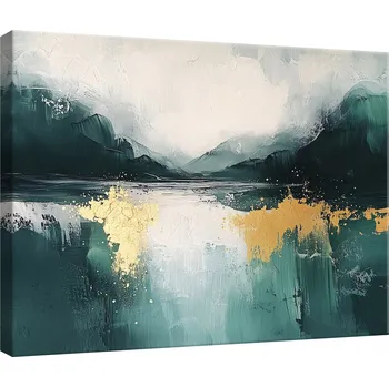 Obraz OBRAZ NA PLÁTNĚ STĚNA ABSTRAKCE ZLATO DO LOŽNICE OBÝVACÍHO POKOJE KUCHYNĚ 60x40