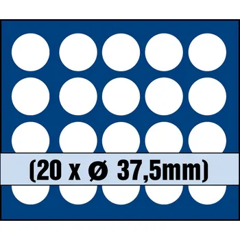 Obal pro sběratelský předmět SAFE Plato NOVA, na 20 mincí do Ø 37,5 mm, modré