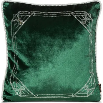Povlak na dekorativní polštářek DEKORAČNÍ POVLAK NA POLŠTÁŘ ROYAL9 45X45 CM TMAVĚZELENÁ