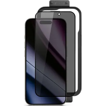 Telefonní příslušenství Epico Privacy Glass 3D for iPhone 16 Pro Max s instalačním rámečkem