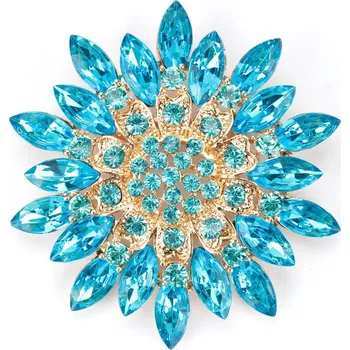 Brož Amparo Miranda® Brož Květ AM017 Tyrkys