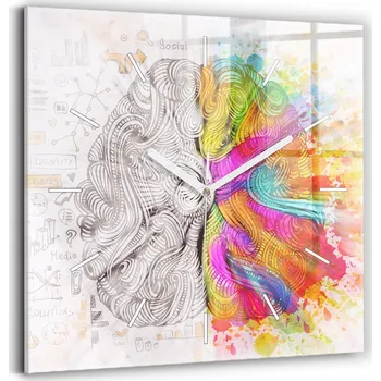 Hodiny Nástěnné hodiny Wallfluent bílé 30 cm