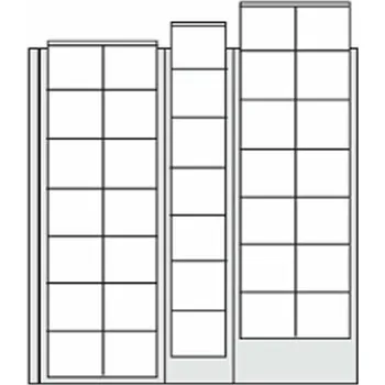 Obal pro sběratelský předmět SAFE Doplňkové listy Coin Compact, na 35 mincí do Ø 24 mm - 2 kusy v balení