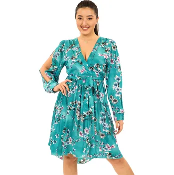 Dámské šaty Himalife Zavinovací šaty Soha - tyrkysová Velikost: S/M