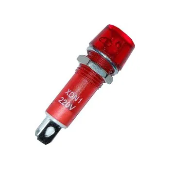 Dioda Kontrolka 230V s doutnavkou XDN1, červená do otvoru 10mm