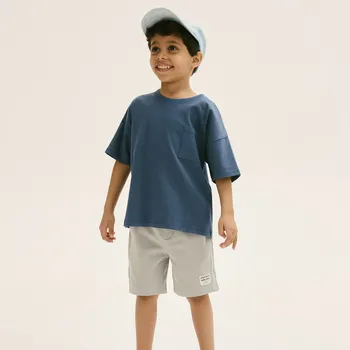 Chlapecké kalhoty Reserved - Bavlněné šortky - světle šedá - XZ769-09X - XZ769-09X-92