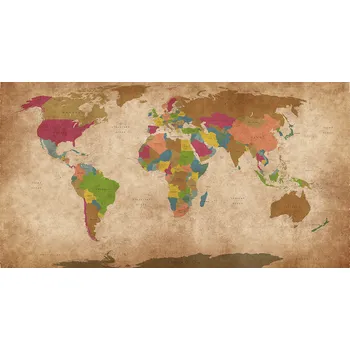 Retro politická mapa světa