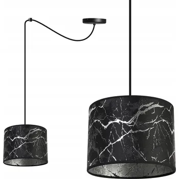 ZÁVĚSNÉ STROPNÍ SVÍTIDLO JEDNODUCHÝ LUSTR STÍNIDLO PAVOUK MRAMOR STŘÍBRNÝ