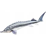 Gaby plyšák ryba hračka polštář jeseter bílý 140 cm