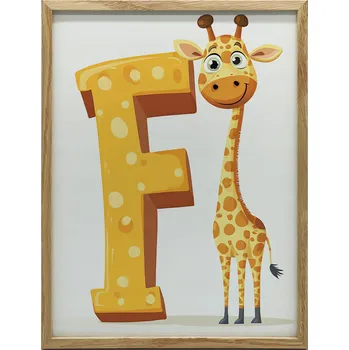 Plakát Plakát Žirafa a písmeno F PLAKÁT PLAKÁT V HLINÍKOVÉM RÁMU PÍSMENO ŽIRAFA