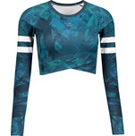 Dámský funkční crop top s dlouhým rukávem premium ALTISPORT VOJ/ALW096TR04 PETROLEJOVÁ XXXL