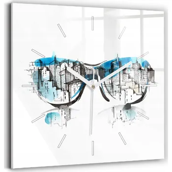 Hodiny Nástěnné hodiny Wallfluent modré 30 cm