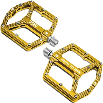 Pedál na kolo P2R FLATMAN 80 MT, 3SB zlatá (platformové pedály P2R FLATMAN 80 MT, 3SB gold)